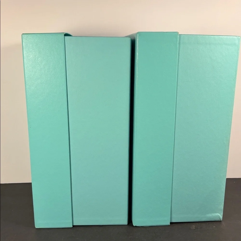 Tiffany & Co. Large Blue Storage Box Set (2) with Lids